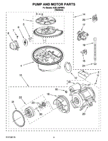 08 - Pump And Motor Parts parts for Kitchenaid Dishwasher KUDL02IRBS4 from AppliancePartsPros.com