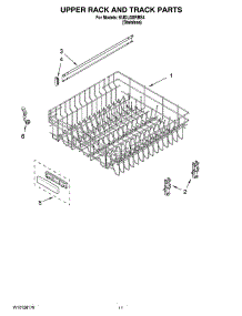 09 - Upper Rack And Track Parts parts for Kitchenaid Dishwasher KUDL02IRBS4 from AppliancePartsPros.com