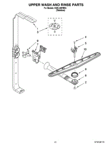10 - Upper Wash And Rinse Parts parts for Kitchenaid Dishwasher KUDL02IRBS4 from AppliancePartsPros.com