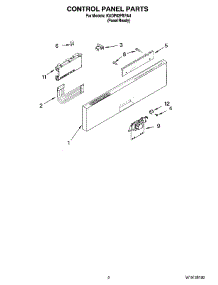 02 - Control Panel Parts parts for Kitchenaid Dishwasher KUDP02FSPA4 from AppliancePartsPros.com