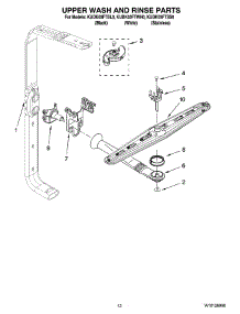 10 - Upper Wash And Rinse Parts parts for Kitchenaid Dishwasher KUDK03FTSS0 from AppliancePartsPros.com