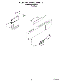 02 - Control Panel Parts parts for Kitchenaid Dishwasher KUDU02VSPA4 from AppliancePartsPros.com