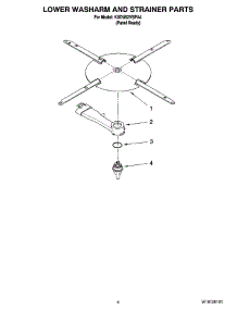 04 - Lower Washarm And Strainer Parts parts for Kitchenaid Dishwasher KUDU02VSPA4 from AppliancePartsPros.com