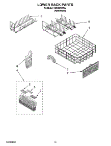 12 - Lower Rack Parts, Optional Parts (Not Included) parts for Kitchenaid Dishwasher KUDU02VSPA4 from AppliancePartsPros.com