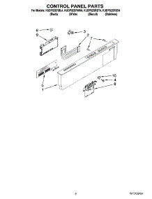 02 - Control Panel Parts parts for Kitchenaid Dishwasher KUDP02SRBL4 from AppliancePartsPros.com