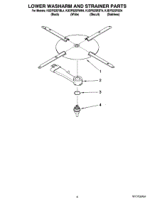04 - Lower Washarm And Strainer Parts parts for Kitchenaid Dishwasher KUDP02SRBL4 from AppliancePartsPros.com