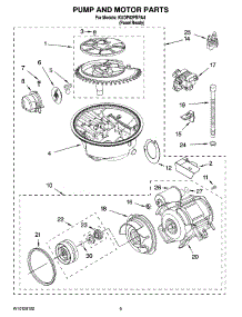 08 - Pump And Motor Parts parts for Kitchenaid Dishwasher KUDP02FSPA4 from AppliancePartsPros.com