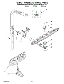 10 - Upper Wash And Rinse Parts parts for Kitchenaid Dishwasher KUDU03STWH0 from AppliancePartsPros.com
