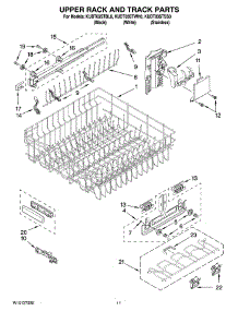 09 - Upper Rack And Track Parts parts for Kitchenaid Dishwasher KUDT03STWH0 from AppliancePartsPros.com