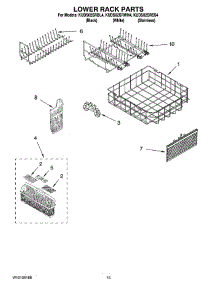 12 - Lower Rack Parts, Optional Parts (Not Included) parts for Kitchenaid Dishwasher KUDS02SRWH4 from AppliancePartsPros.com