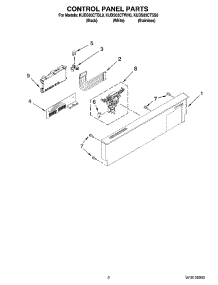 02 - Control Panel Parts parts for Kitchenaid Dishwasher KUDS03CTWH0 from AppliancePartsPros.com