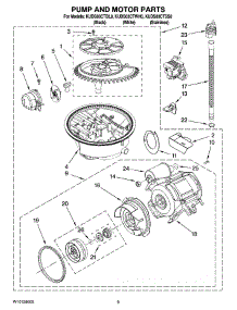 08 - Pump And Motor Parts parts for Kitchenaid Dishwasher KUDS03CTWH0 from AppliancePartsPros.com