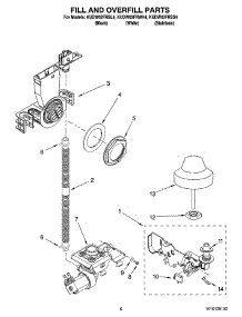 06 - Fill And Overfill Parts parts for Kitchenaid Dishwasher KUDW02FRWH4 from AppliancePartsPros.com