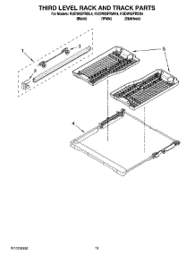 10 - Third Level Rack And Track Parts parts for Kitchenaid Dishwasher KUDW02FRWH4 from AppliancePartsPros.com