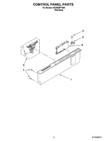 02 - Control Panel Parts parts for Kitchenaid Dishwasher KUDX03FTSS0 from AppliancePartsPros.com