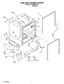 07 - Tub And Frame Parts parts for Kitchenaid Dishwasher KUDX03FTSS0 from AppliancePartsPros.com