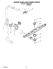 10 - Upper Wash And Rinse Parts parts for Kitchenaid Dishwasher KUDX03FTSS0 from AppliancePartsPros.com