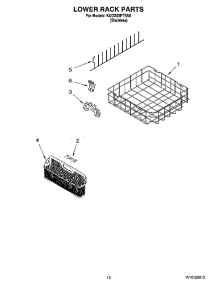 11 - Lower Rack Parts, Optional Parts (Not Included) parts for Kitchenaid Dishwasher KUDX03FTSS0 from AppliancePartsPros.com