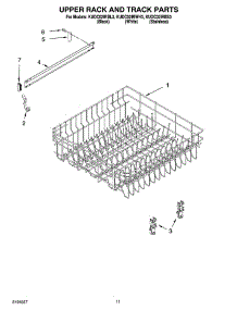 09 - Upper Rack And Track Parts parts for Kitchenaid Dishwasher KUDC02IRWH3 from AppliancePartsPros.com
