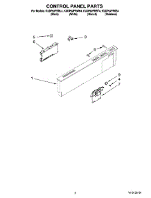 02 - Control Panel Parts parts for Kitchenaid Dishwasher KUDP02FRWH4 from AppliancePartsPros.com