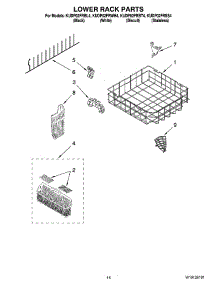 11 - Lower Rack Parts, Optional Parts (Not Included) parts for Kitchenaid Dishwasher KUDP02FRWH4 from AppliancePartsPros.com