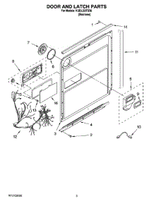 03 - Door And Latch Parts parts for Kitchenaid Dishwasher KUDL03ITSS0 from AppliancePartsPros.com