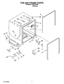 07 - Tub And Frame Parts parts for Kitchenaid Dishwasher KUDL03ITSS0 from AppliancePartsPros.com
