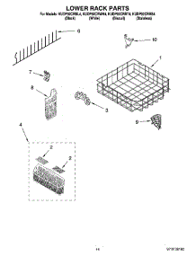 11 - Lower Rack Parts, Optional Parts (Not Included) parts for Kitchenaid Dishwasher KUDP02CRWH4 from AppliancePartsPros.com