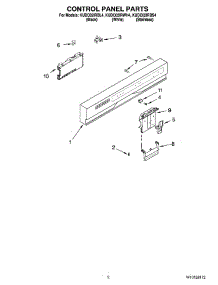 02 - Control Panel Parts parts for Kitchenaid Dishwasher KUDC02IRBS4 from AppliancePartsPros.com