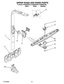 10 - Upper Wash And Rinse Parts parts for Kitchenaid Dishwasher KUDS03STSS0 from AppliancePartsPros.com