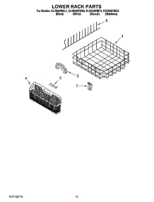 11 - Lower Rack Parts, Optional Parts (Not Included) parts for Kitchenaid Dishwasher KUDI02IRBT4 from AppliancePartsPros.com