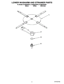 04 - Lower Washarm And Strainer Parts parts for Kitchenaid Dishwasher KUDR02FSSS4 from AppliancePartsPros.com