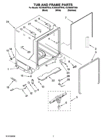 07 - Tub And Frame Parts parts for Kitchenaid Dishwasher KUDS03STBL0 from AppliancePartsPros.com
