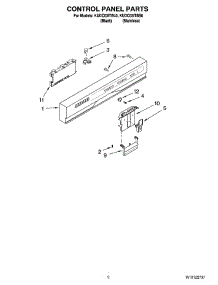 02 - Control Panel Parts parts for Kitchenaid Dishwasher KUDC03ITBS0 from AppliancePartsPros.com