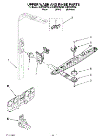 10 - Upper Wash And Rinse Parts parts for Kitchenaid Dishwasher KUDT03FTSS0 from AppliancePartsPros.com