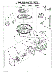 08 - Pump And Motor Parts parts for Kitchenaid Dishwasher KUDT03STSS0 from AppliancePartsPros.com
