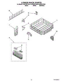 11 - Lower Rack Parts parts for Kitchenaid Dishwasher KUDT03FTSS0 from AppliancePartsPros.com