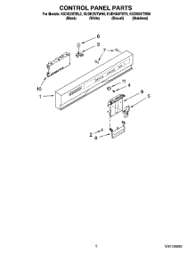 02 - Control Panel Parts parts for Kitchenaid Dishwasher KUDK03ITBS0 from AppliancePartsPros.com