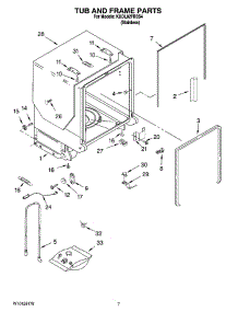 07 - Tub And Frame Parts parts for Kitchenaid Dishwasher KUDL02FRSS4 from AppliancePartsPros.com