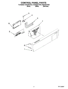 02 - Control Panel Parts parts for Kitchenaid Dishwasher KUDK03CTWH0 from AppliancePartsPros.com