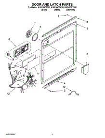 03 - Door And Latch Parts parts for Kitchenaid Dishwasher KUDK03CTWH0 from AppliancePartsPros.com