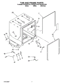 07 - Tub And Frame Parts parts for Kitchenaid Dishwasher KUDK03CTWH0 from AppliancePartsPros.com