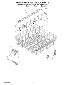 09 - Upper Rack And Track Parts parts for Kitchenaid Dishwasher KUDK03CTWH0 from AppliancePartsPros.com
