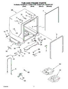 07 - Tub And Frame Parts parts for Kitchenaid Dishwasher KUDS01FLBL7 from AppliancePartsPros.com