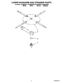 04 - Lower Washarm And Strainer Parts parts for Kitchenaid Dishwasher KUDI02IRWH4 from AppliancePartsPros.com