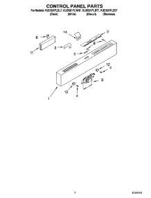 02 - Control Panel Parts parts for Kitchenaid Dishwasher KUDS01FLWH7 from AppliancePartsPros.com