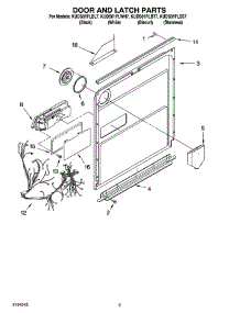 03 - Door And Latch Parts parts for Kitchenaid Dishwasher KUDS01FLWH7 from AppliancePartsPros.com