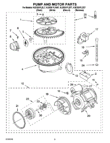 08 - Pump And Motor Parts parts for Kitchenaid Dishwasher KUDS01FLWH7 from AppliancePartsPros.com