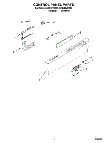 02 - Control Panel Parts parts for Kitchenaid Dishwasher KUDU02VRMT0 from AppliancePartsPros.com