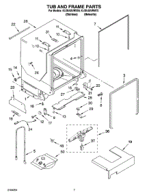 07 - Tub And Frame Parts parts for Kitchenaid Dishwasher KUDU02VRSS0 from AppliancePartsPros.com